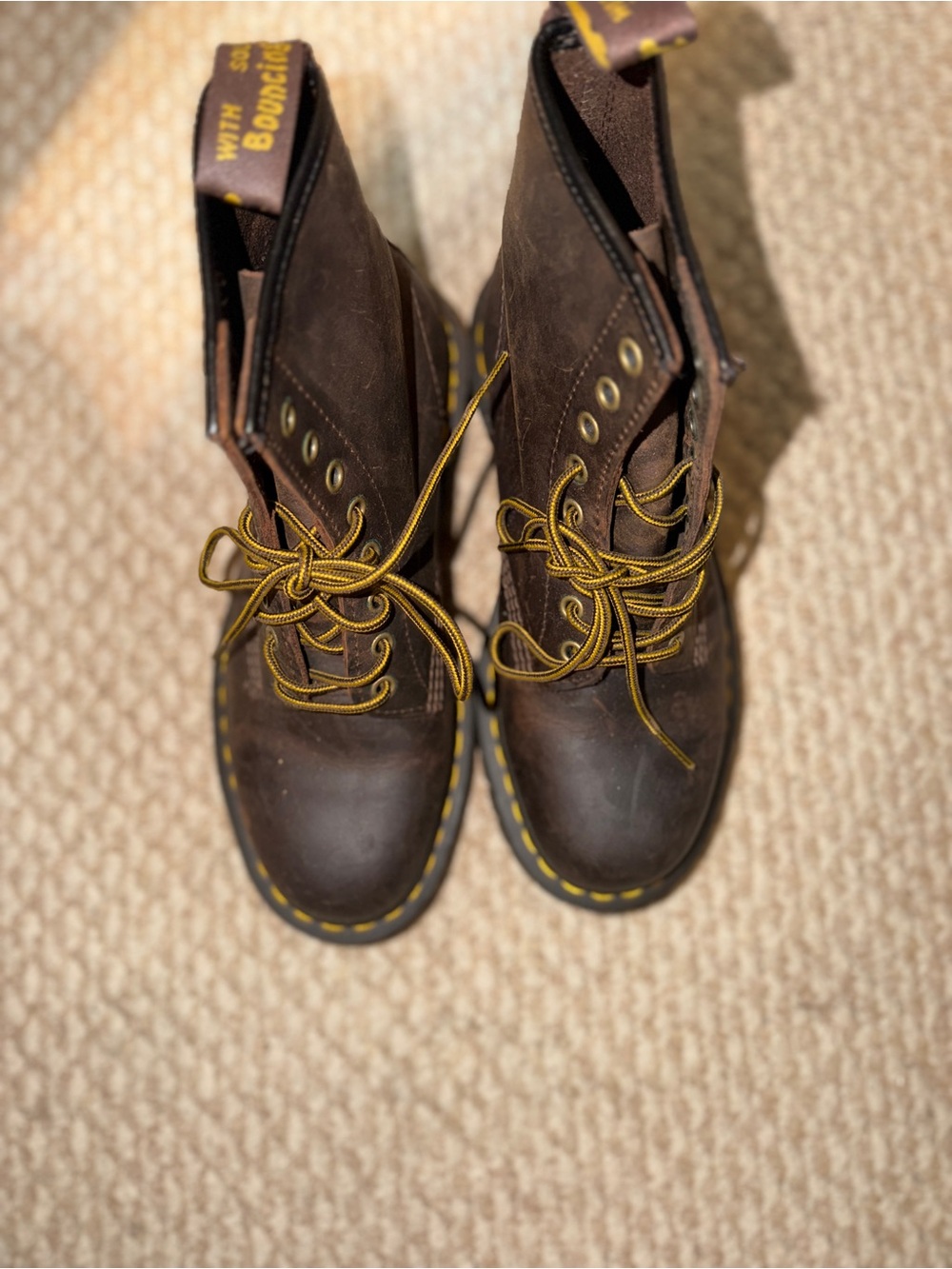Dr. Martens Women’s Brown Leather Lace-Up Boots